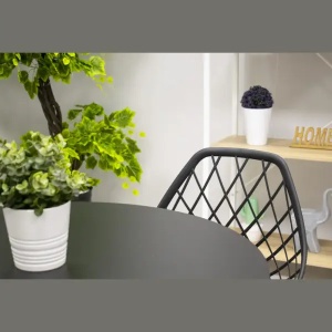 Set trpezarijskih plastičnih stolica 2+1 sto Skandi crna Lemon 25-KS009-25-KS002 - Img 3