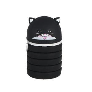 Silikonska pernica prazna Spirit Flex Cat 25 13x7x7cm crna maca