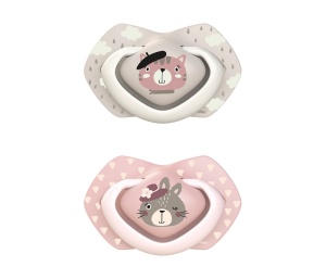 Silikonska Varalica 0-6m 2 Kom Roze Canpol Babies Bonjour Paris 22/647_pin