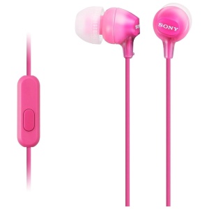 Slušalice sa mikrofonom bubice roze Sony MDR-EX15APPI