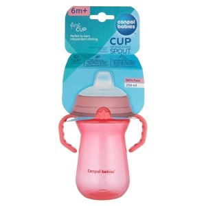 Šolja Sa Silikonskim Kljunom 250ml Roze Canpol Babies 56/615_pin - Img 3