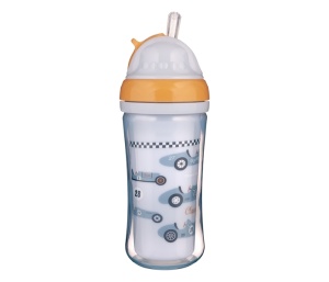 Šolja sa Slamčicom 260ml 12m+ Canpol Babies Auti 74/053