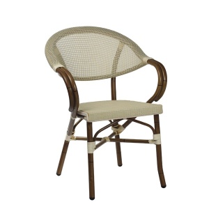 Stolica Paris 5B bež text tamni bambus 222061