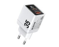 Strujni GaN punjač WeKome WP-U25, 35W, sa displejom, beli - Img 2