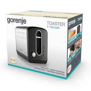 Toster za dve kriške 1100 W crno-siva Gorenje T1100CLBK - Img 4