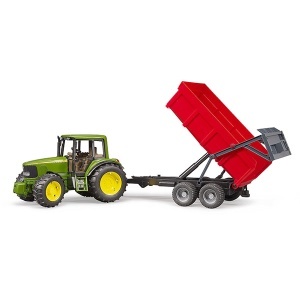 Traktor JD sa prikolicom crvenom Bruder 020576 - Img 1