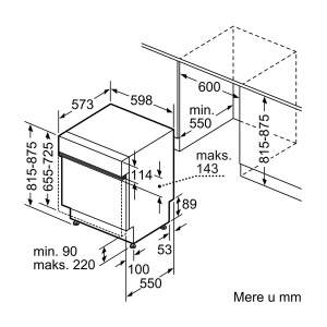 Ugradna mašina za pranje sudova 60cm Serija 4 Bosch SMI4HCS48E - Img 4