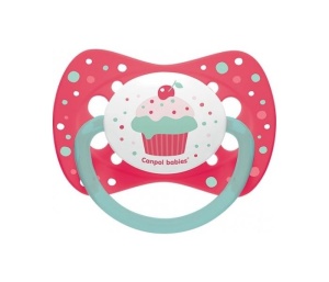 Varalica Silikon Simetrična 0-6m Roze Canpol Babies Cupcake 23/282_pin