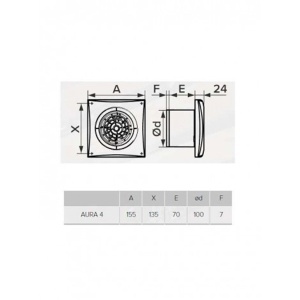 Ventilator ERA Aura 4C Hrom 19.0416 - Img 2