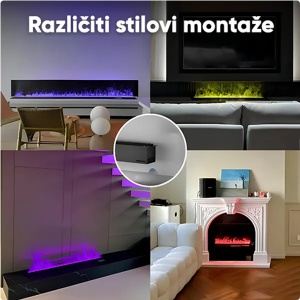 Wi-fi dekorativni električni kamin 1500mm sa vodenom parom DK-15MC/T - Img 2