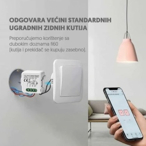 Wi-Fi smart prekidač-modul, 1x10A WFM-SWN01 - Img 3