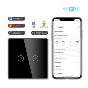 Wi-Fi smart prekidač svetla sa N provodnikom 2x5A WFPS-N02/BK - Img 3