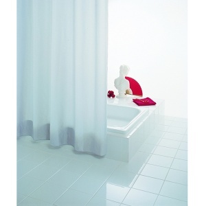 Zavesa za kadu 180x200cm Uni bela Ridder 131310