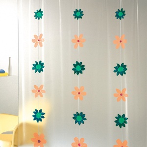 Zavese za kadu vinil Bouquet blu, METALTEX 1275