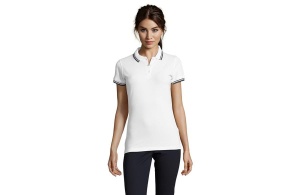 Ženska polo majica sa kratkim rukavima bela/teget Pasadena Women Xl 300.578.00.XL