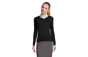 Ženski džemper na v izrez teget Galaxy Women S 390.010.54.S