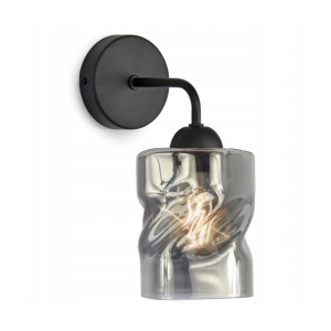 Zidna Lampa Staklena Siva-Crna 1Xe27 6023/1W Aura 2020541