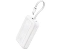 Zolo 20000mAh, 30W, sa ugrađenim USB-C kablom, Power Bank beli