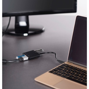 Adapter 4u1 USB-C na 2xUSB 3.1+USB-C+HDMI Hama 135729 - Img 4