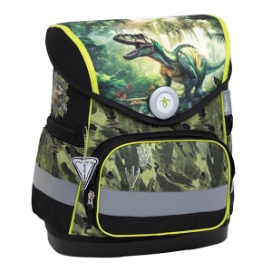 Anatomski ranac za školu Belmil Compact 405-41 Dinosaurus Lost World zeleni 30,5x19x37cm