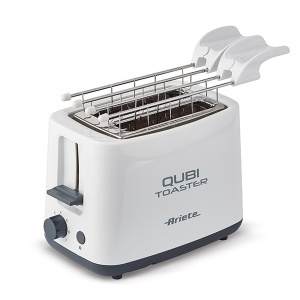 Ariete QUBI, Toster, bela (157), za 2 parčeta, 640-760W