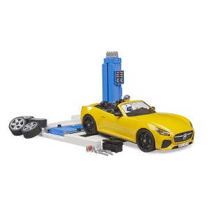 Auto servis sa dizalicom i autom Bruder 621124 - Img 2