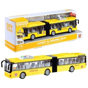 Autobus dupli sa zvukom i svetlom žuti WY913A Wenyi 46925