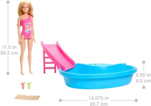 Barbie lutka na bazenu Letnji bazen set HRJ74 - Img 4