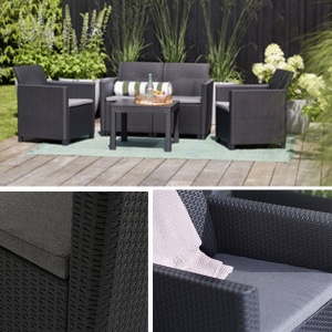 Baštenska garnitura Marie 2 seater grafit Keter CU 252642 - Img 3