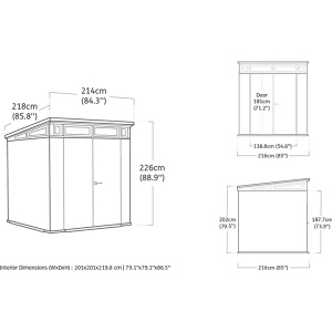 Baštenska kućica Deco Pent 7x7 Keter CU 259814 - Img 2
