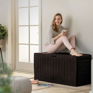 Baštenska kutija klupa za odlaganje 270 L Marvel Plus braon Keter CU 255168 - Img 2