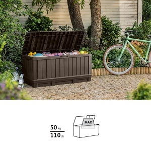 Baštenska kutija klupa za odlaganje Kentwood 350L grafit Keter CU 249462 - Img 3