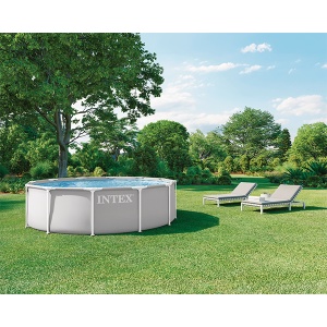 Intex Prism Frame bazen 366x99 cm postavljen u dvorištu