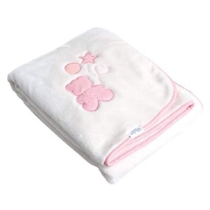 Ćebence za bebe Luxury sa vezom roze Kikka Boo 31103020025