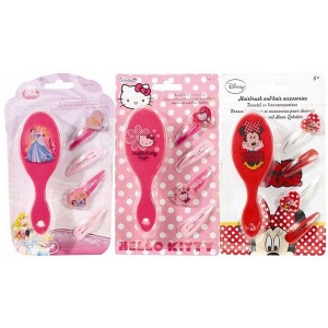 Četka za kosu sa šnalicama Disney 5pcs / 28682