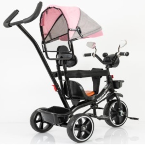 Dečiji tricikl sa tendom i pedalama pink BCK0327 - Img 2