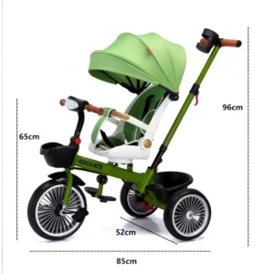 Dečiji tricikl sa tendom i pedalama zeleni BCK0311