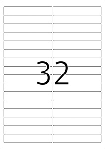Etikete 96X16,9 A4/32 1/25 removable - Img 3