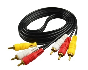 Fast Asia audio kabl 3xRCA - 3xRCA (muški/muški) 1.5m crni