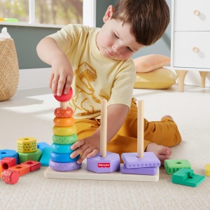 Fisher Price Drvena igračka za slaganje i sortiranje oblika - Img 3