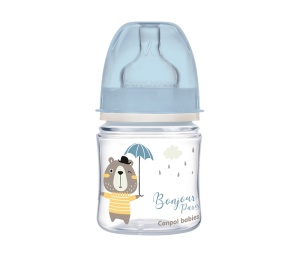 Flašica 120ml Široki Vrat PP Antikolik 0m+ Plava Canpol Babies Bonjour Paris 35/231_blu