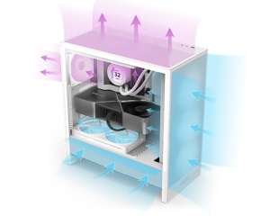Gejming kućište NZXT H5 Flow belo (Mid Tower) - Img 2