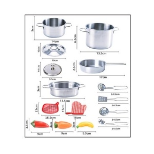 Igračka set metalnih šerpica sa priborom 325856 - Img 2