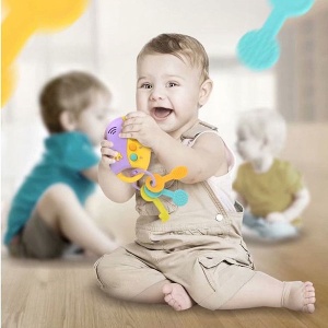 Igračka za bebe muzička zvečka privezak za ključeve Huanger 216413 - Img 3