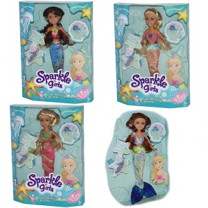 Igračke za devojčice Lutke Sparkle Girlz Mermaid 44-341000