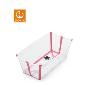 Kadica za bebe na sklapanje Flexi Bath transparent pink Stokke 531903