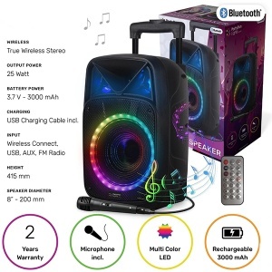 Karaoke zvučnik za zabave sa mikrofonom Bluetooth Soundlogic 48306 - Img 3