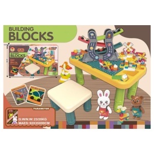 Kocke za decu sa stolom i stolicom garaža 306520
