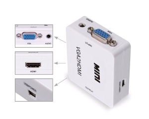 Konverter VGA na HDMI MaxPro Line aktivni sa audio ulazom beli - Img 2
