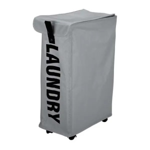 Korpa za veš sa točkićima 45l siva 39x20x59cm Estia ES02-25373 - Img 2